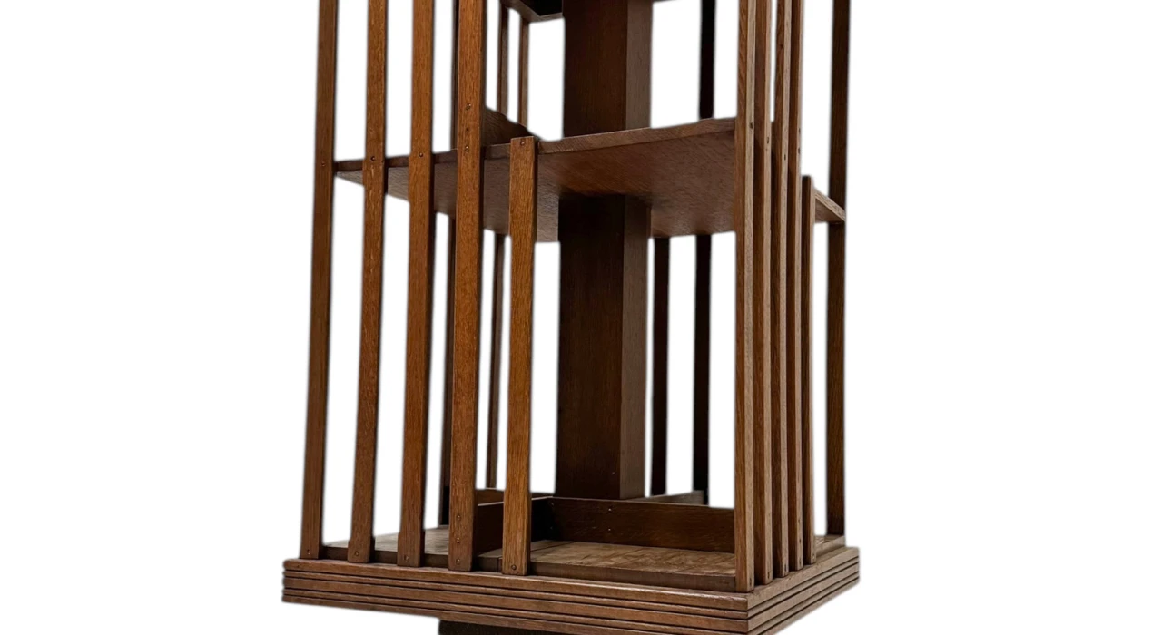 Art Nouveau Jugendstil Revolving Bookcase, 1900s